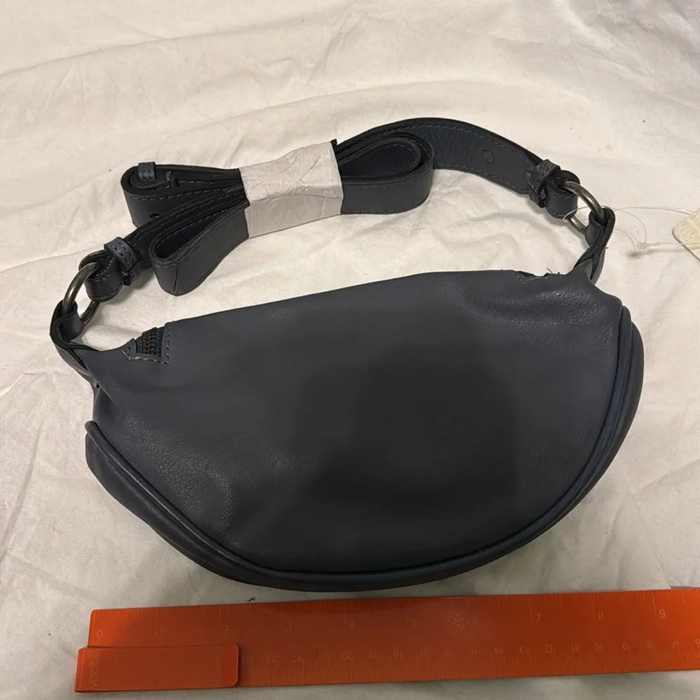 Free People Gray Leather Crossbody Bag - Picture 2 of 6